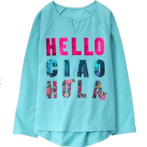 Gymboree Other - Hello Ciao Hola - Size S (5-6) long sleeve tee NWT